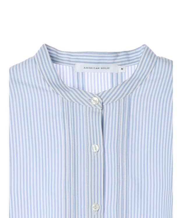 AMERICAN HOLIC サラックールタック使いブラウス Stripe