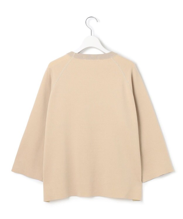 23区 【洗える】バイカラー リターンスリーブ ニット ベージュ系