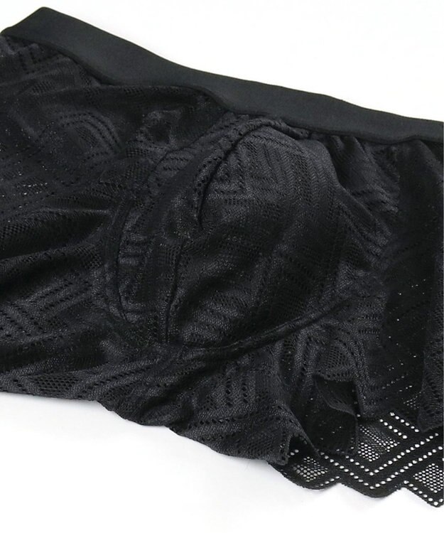 WACOAL MEN WACOAL MEN ボクサーパンツ 【レースボクサー】 フロント快適グラマラス 通気性(本体) 前閉じ 下着 メンズ WT3828 /ワコールメン ブラック