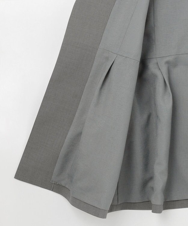 #Newans 【洗濯機可能/ストレッチ】ペプラムジレ グレー