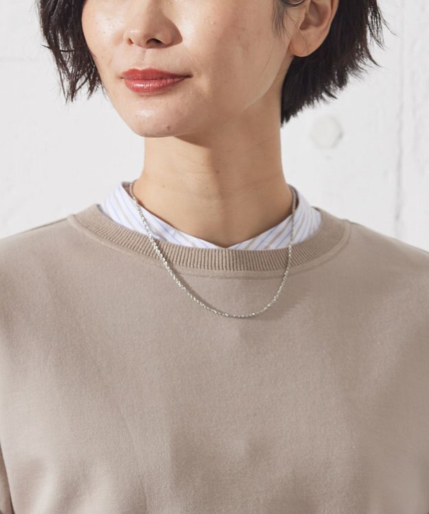 J.PRESS LADIES 【3way】ダブルリングラリエット ネックレス シルバー系