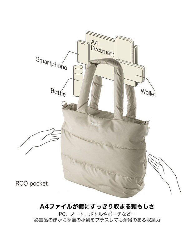 ROOTOTE 3685【弾む軽さフェザールー】FE.ミディアム.モダーン-A 01：ブラック