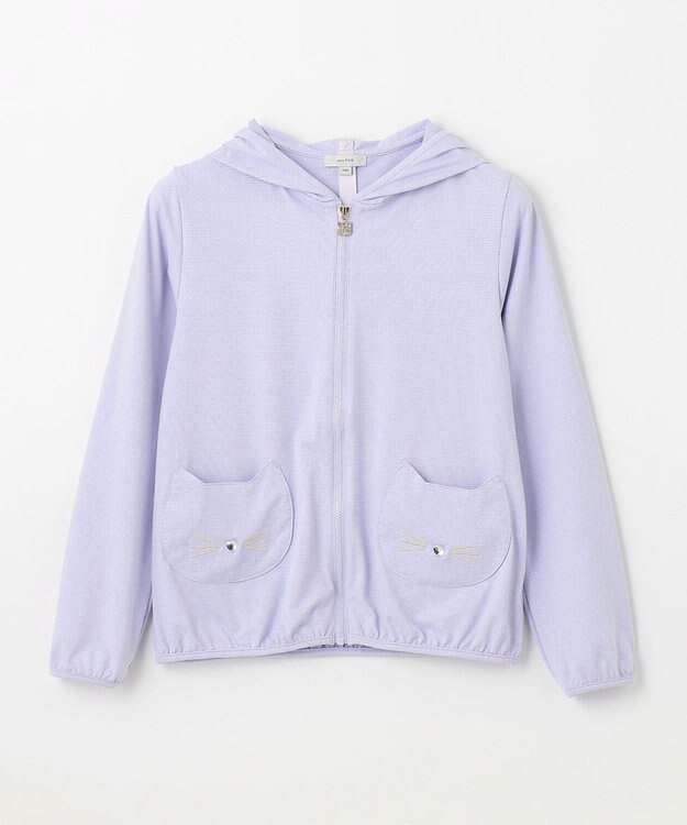 ANY KIDS サラサラ UVカット パーカー サックスブルー