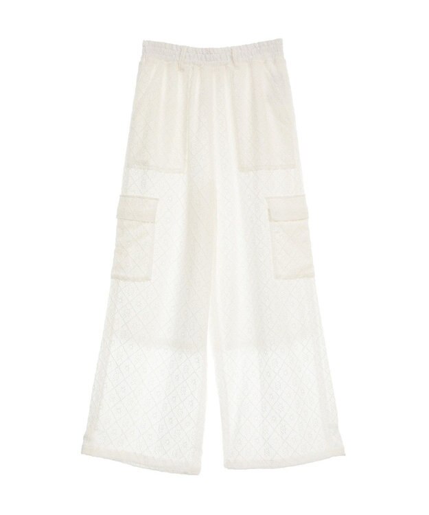 Green Parks ・ＳＵＧＡＲ　ＳＰＯＯＮ　カットレースカーゴパンツ Off White