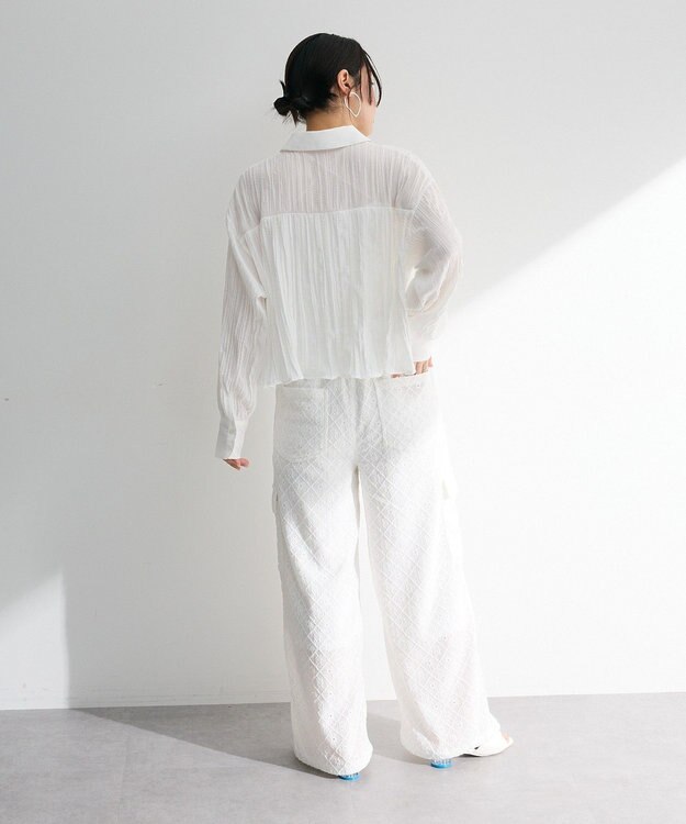 Green Parks ・ＳＵＧＡＲ　ＳＰＯＯＮ　カットレースカーゴパンツ Off White