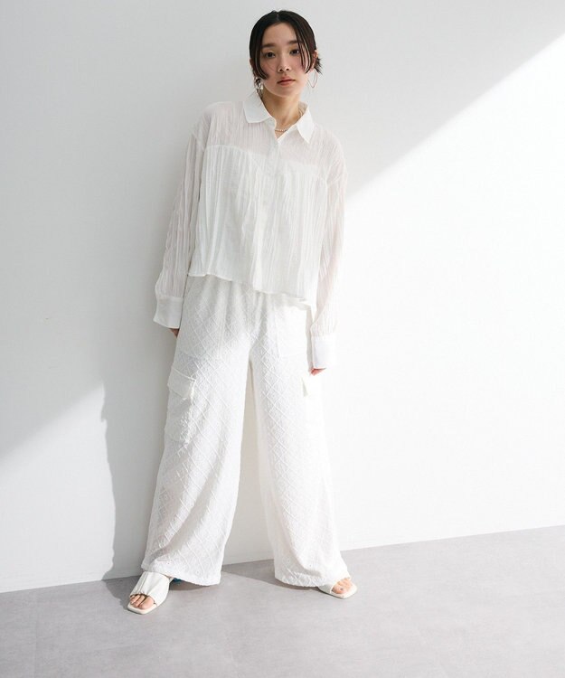 Green Parks ・ＳＵＧＡＲ　ＳＰＯＯＮ　カットレースカーゴパンツ Off White