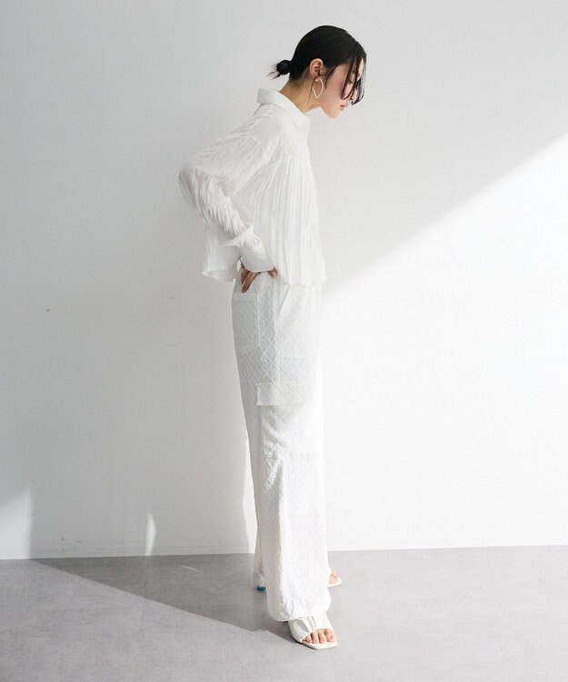 Green Parks ・ＳＵＧＡＲ　ＳＰＯＯＮ　カットレースカーゴパンツ Off White