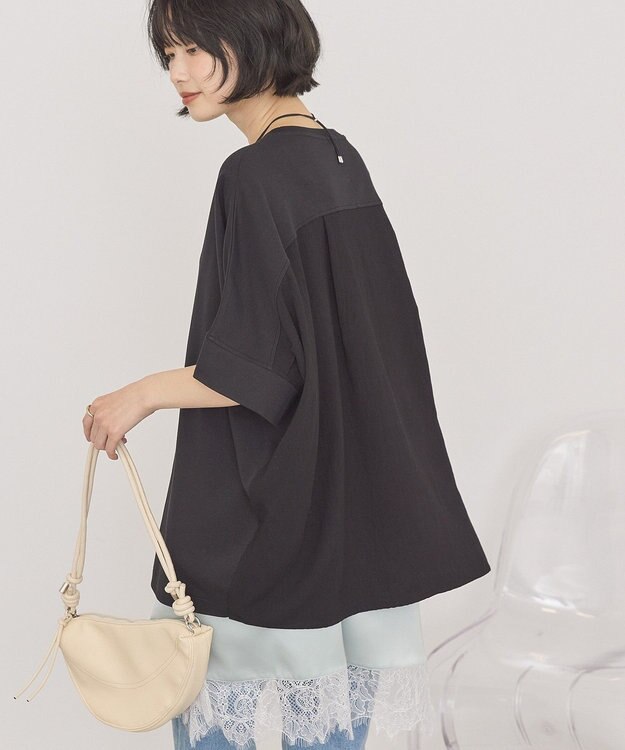 AMERICAN HOLIC 異素材コクーンプルオーバー Black