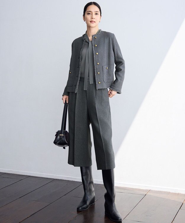 自由区 L 【SHIHOさん着用】ブライトリングツイード ジャケット スレート