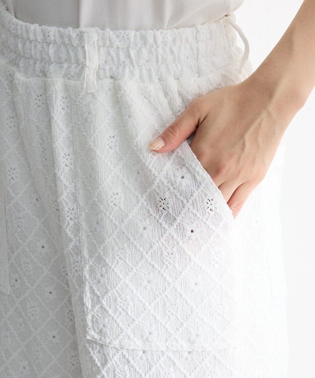 Green Parks ・ＳＵＧＡＲ　ＳＰＯＯＮ　カットレースカーゴパンツ Off White