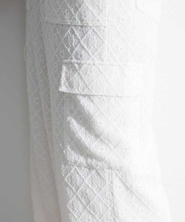 Green Parks ・ＳＵＧＡＲ　ＳＰＯＯＮ　カットレースカーゴパンツ Off White