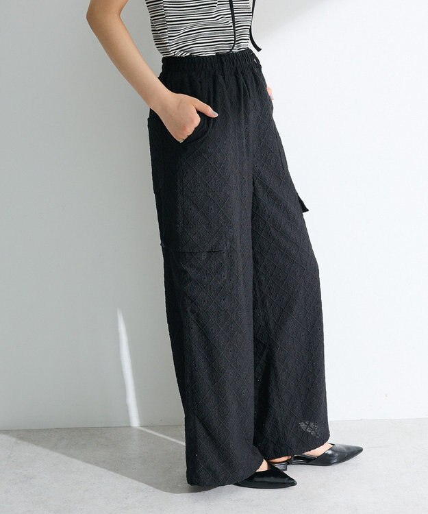 Green Parks ・ＳＵＧＡＲ　ＳＰＯＯＮ　カットレースカーゴパンツ Off White