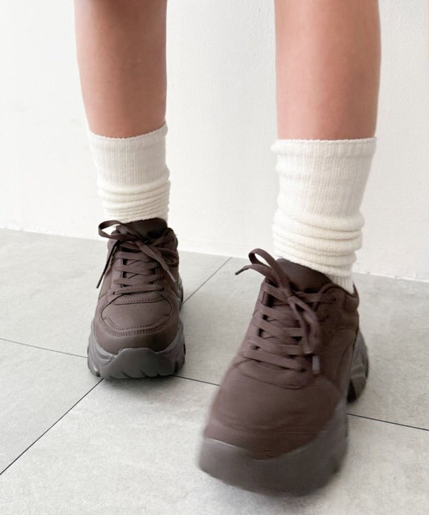 WEGO 厚底ボリュームダッドスニーカー ブラウン