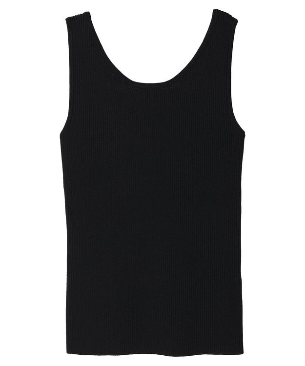earth music&ecology ２ＷＡＹリブニットタンクトップ Black