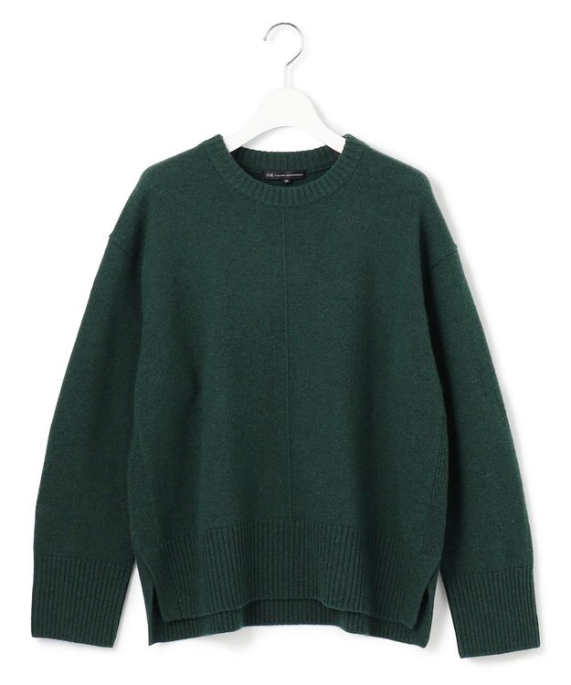 23区 【洗える】カシミヤブレンド クルーネック ニット グリーン系