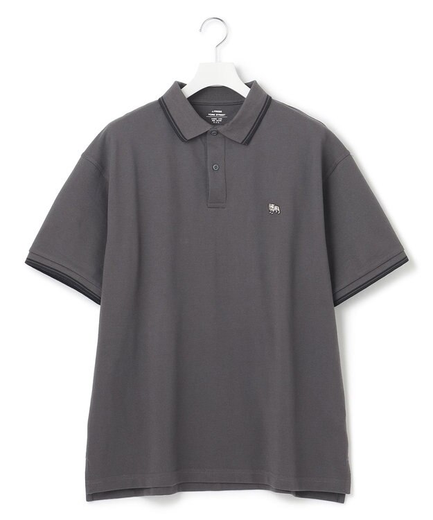 J.PRESS YORK STREET 【UNISEX】鹿の子 ワンポイントポロシャツ グレー系