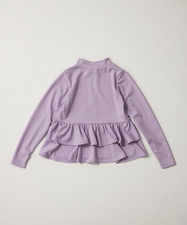 OP／FILA 【Ocean Pacific】フリル切り替えラッシュガード パーカー パープル