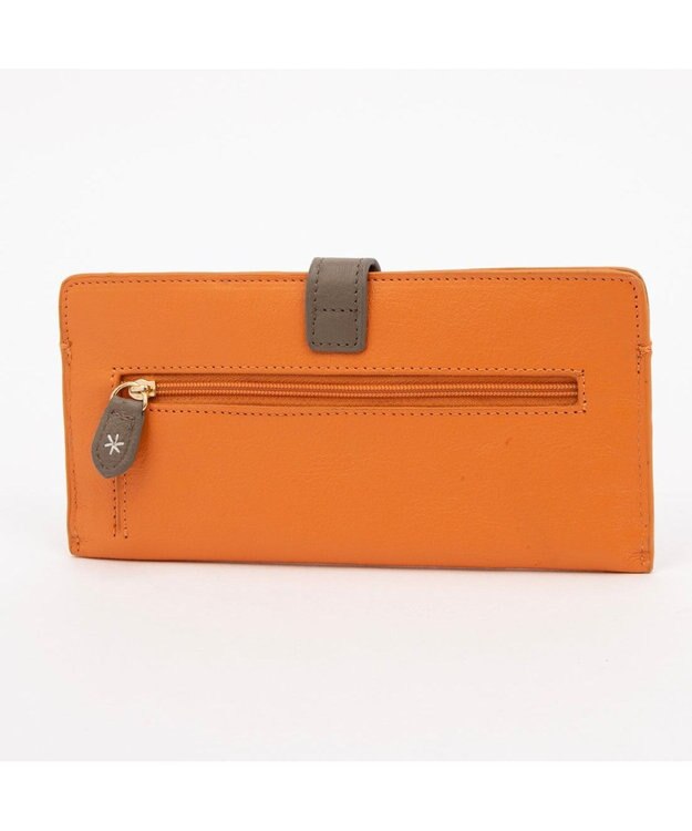 UNBILLION アトランタ ATLANTA / 牛革薄マチロングウォレット オレンジ