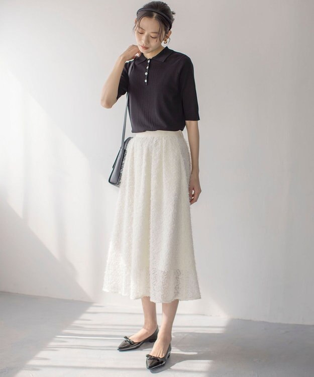 組曲 フェザーチュール スカート オフベージュ系