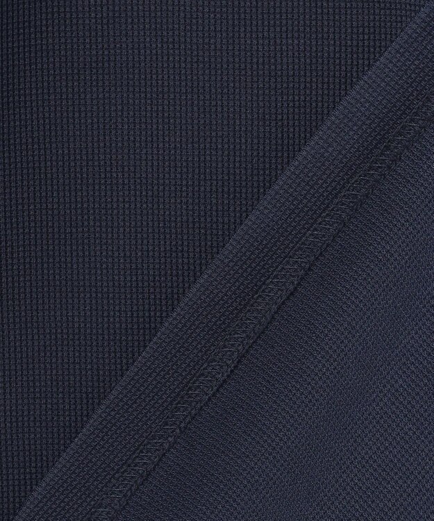 23区GOLF 【MEN】ミニワッフル長袖ポロ ネイビー系