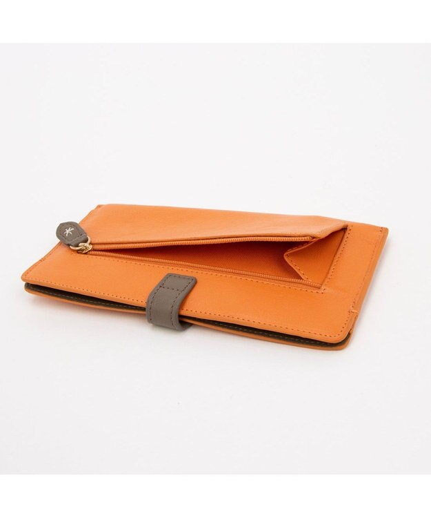UNBILLION アトランタ ATLANTA / 牛革薄マチロングウォレット オレンジ