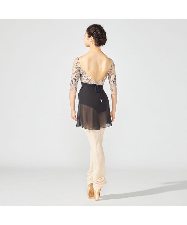 Chacott 【Nela ライン】6分袖レオタード ブラック