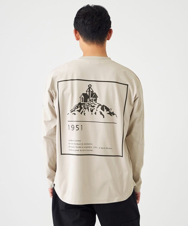 SHARE PARK MENS 【UVカット・吸水速乾・ストレッチ・軽量 】ＺＩＰポケットＴシャツ（L・XLサイズ） ベージュ系