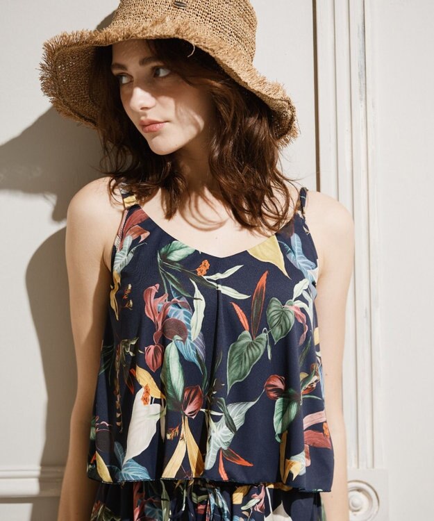 San-ai Resort（三愛水着楽園） ロングパンツセット　9M・11L　【Coral veil（コーラルヴェール）】 ネイビー