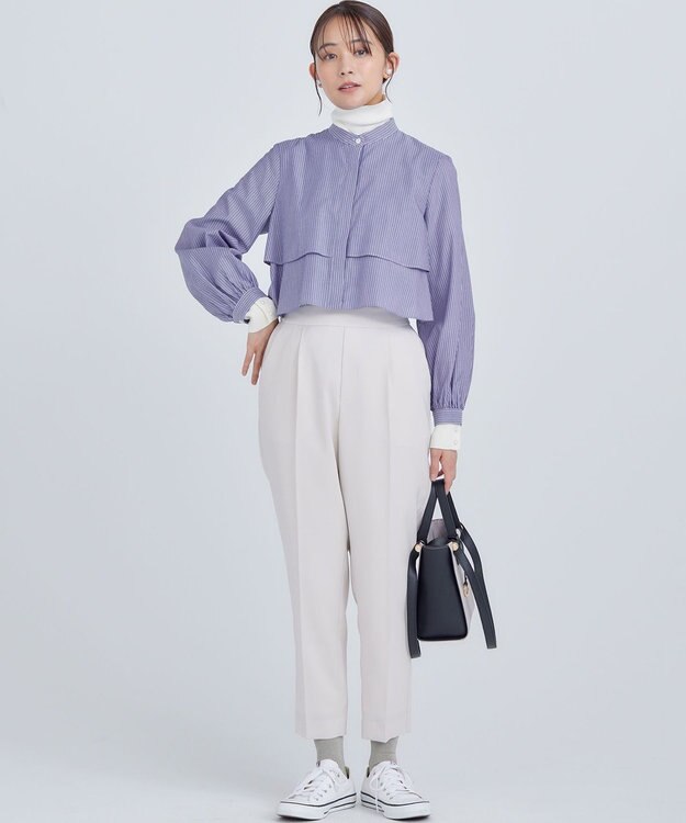 組曲 【WEB限定色あり】フルコーデフリルシャツ ブルーベース系1