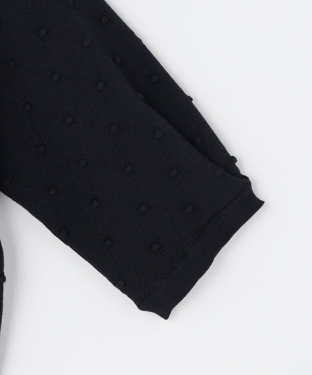 組曲 L 【先行予約・WEB限定】ポップコーンアーガイル5分袖 ニット ネイビー系