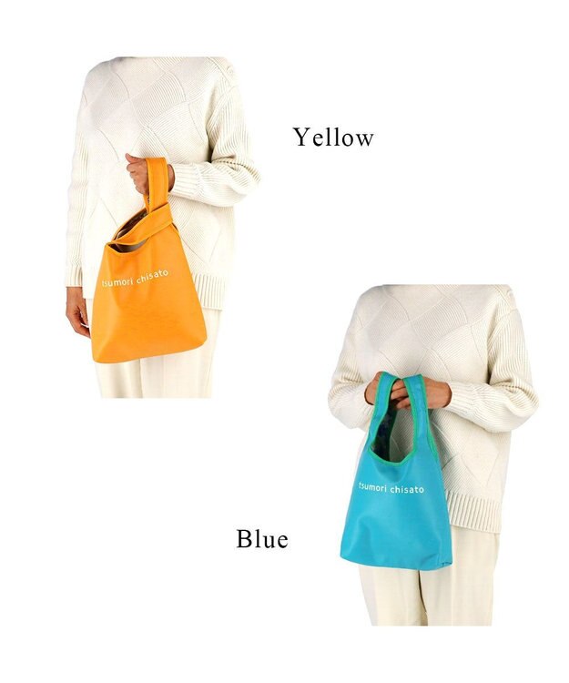 tsumori chisato CARRY リバーシブルラム レジレザーバッグ ハンドバッグ 手提げバッグ Lサイズ オレンジ