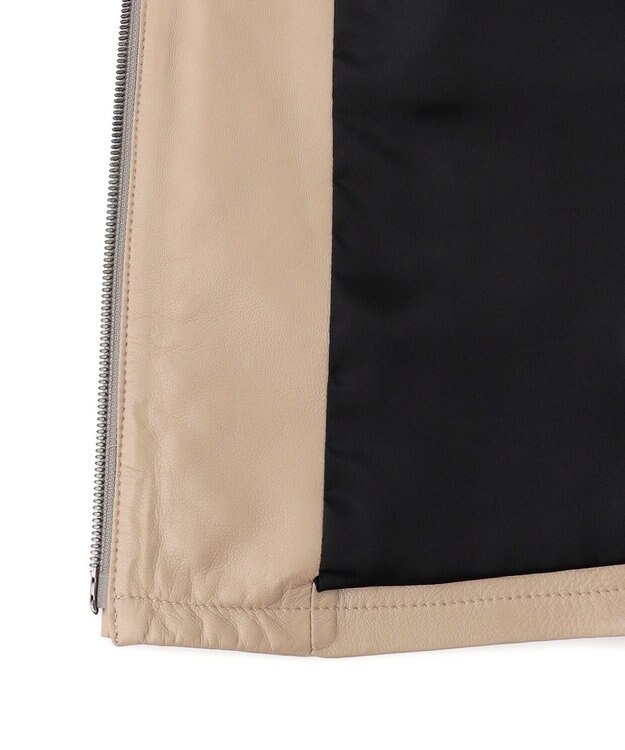 JOSEPH HOMME ライトラムナッパ レザー　    シングルライダース ベージュ系