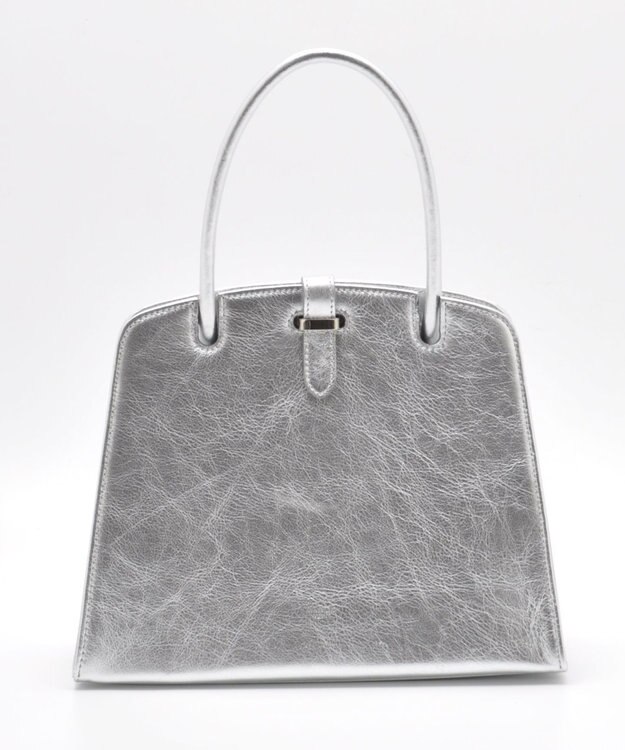 blancle メタリックレザー ワンハンドルフォーマルバッグ SILVER