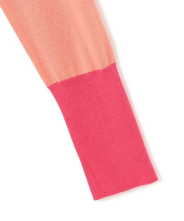 BEIGE， 【洗える】BURNET / カラーミックスVネックトップス Nude×Salmon×Pink