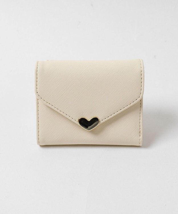 WEGO ハートレターミニウォレット オフホワイト