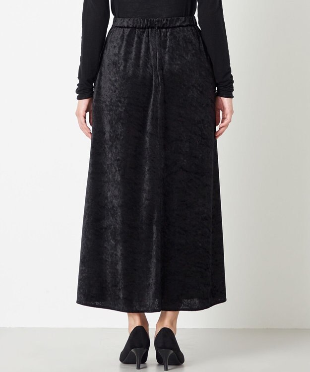 NAVE 【ReNAVE】クラッシュベロア スカート ブラック系