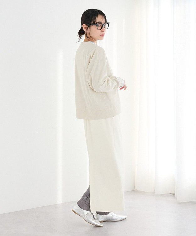 CRAFT STANDARD BOUTIQUE リングドットボタンカーディガン Ivory