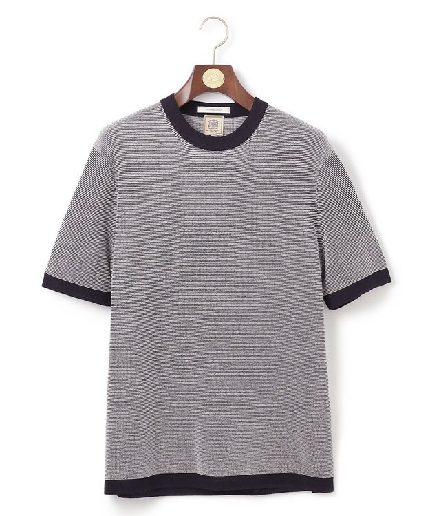 J.PRESS MEN 【ビジネスインナー推奨】【HYBRID LINEN】ニットTシャツ ホワイト系1