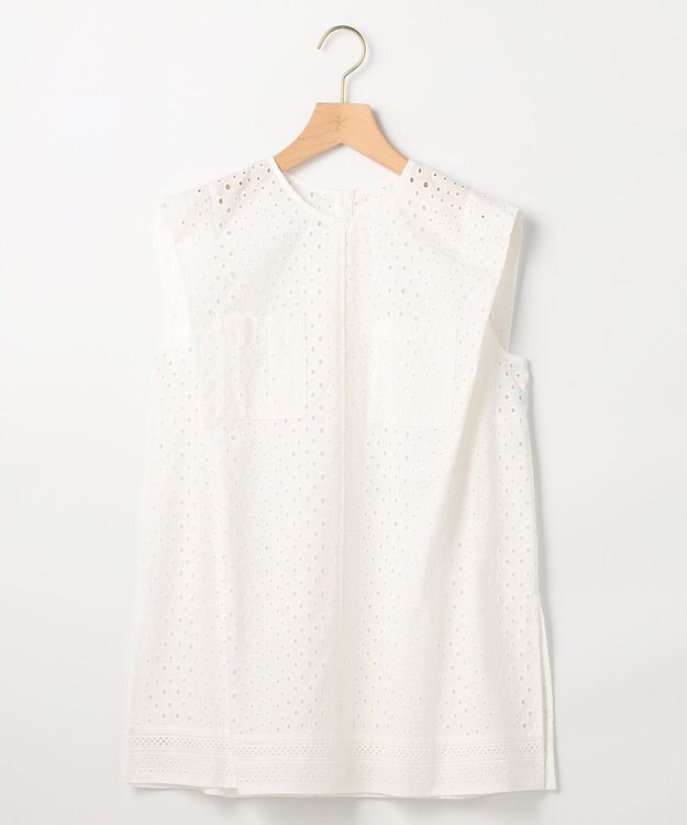 組曲 【先行予約・WEB限定】エンブロイダリーレースノースリーブ ブラウス ホワイト系