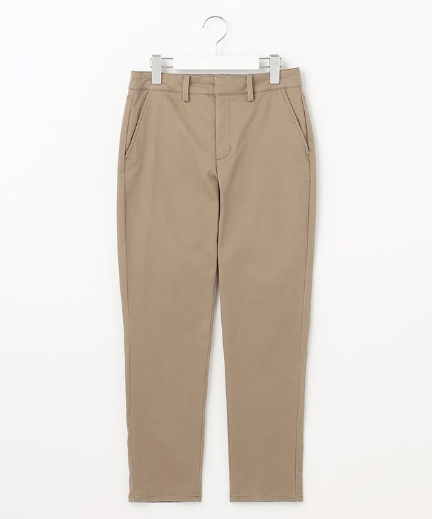 J.PRESS LADIES 【洗える】ピーチサテンストレッチ パンツ ベージュ系