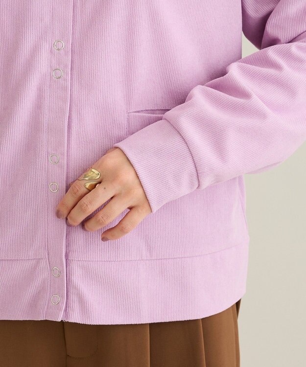 CRAFT STANDARD BOUTIQUE リングドットボタンカーディガン Pink