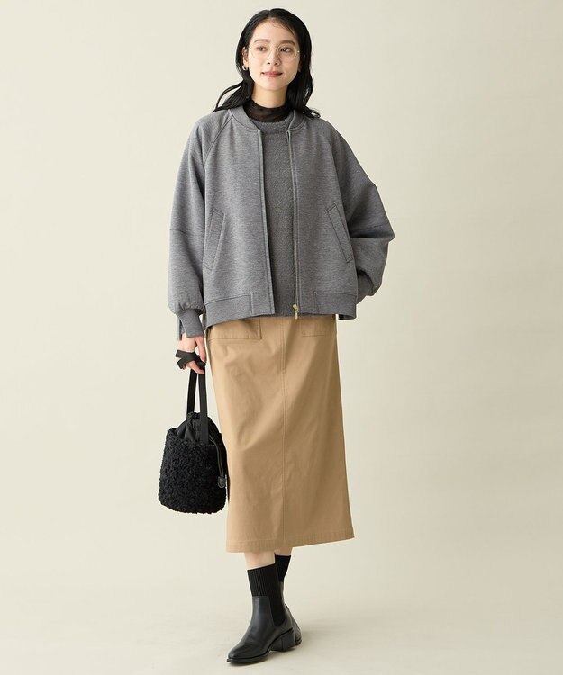 ANY サイドジップダンボールブルゾン グレー