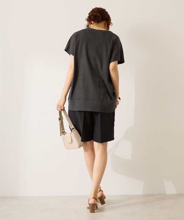 AMERICAN HOLIC 【先行予約】【WEB限定】フレンチスリーブVネックニットカーディガン Chacoal Gray