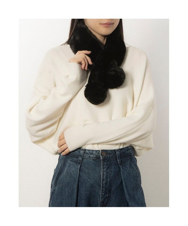 UNBILLION カシュネ cache nez / フェイクファーマフラー ブラック