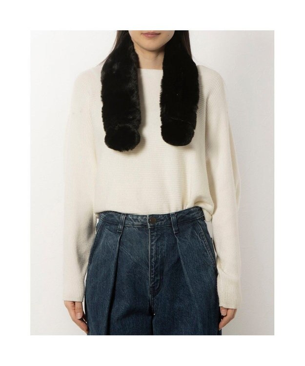 UNBILLION カシュネ cache nez / フェイクファーマフラー ブラック