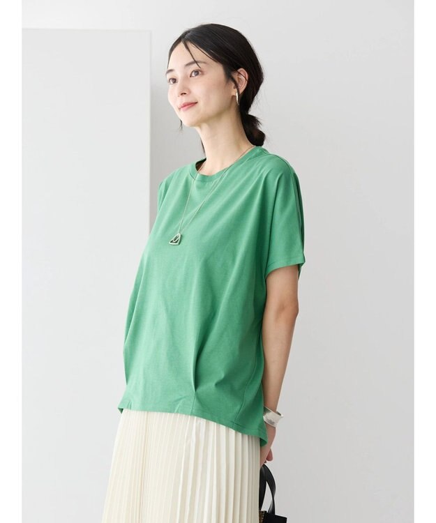 AMERICAN HOLIC 接触冷感裾タックカットプルオーバー Green