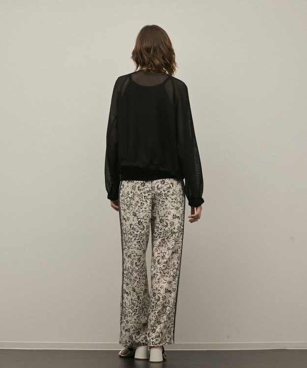 GRACE CONTINENTAL ノーカラーカラミブルゾン ブラック