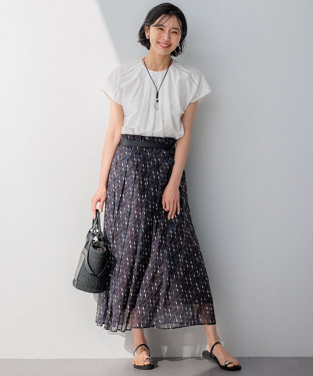 23区 S 【洗える】シャルマンエンブロイダリー Tブラウス ホワイト系