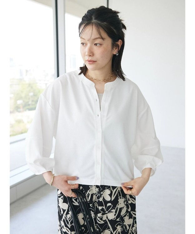 CRAFT STANDARD BOUTIQUE ランタン袖カーディガン Off White