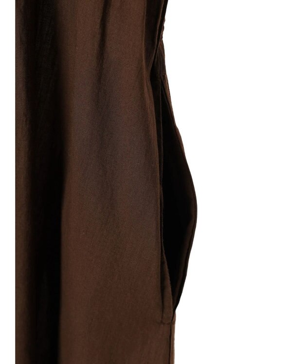 CRAFT STANDARD BOUTIQUE インド綿オープンカラーワンピース Brown